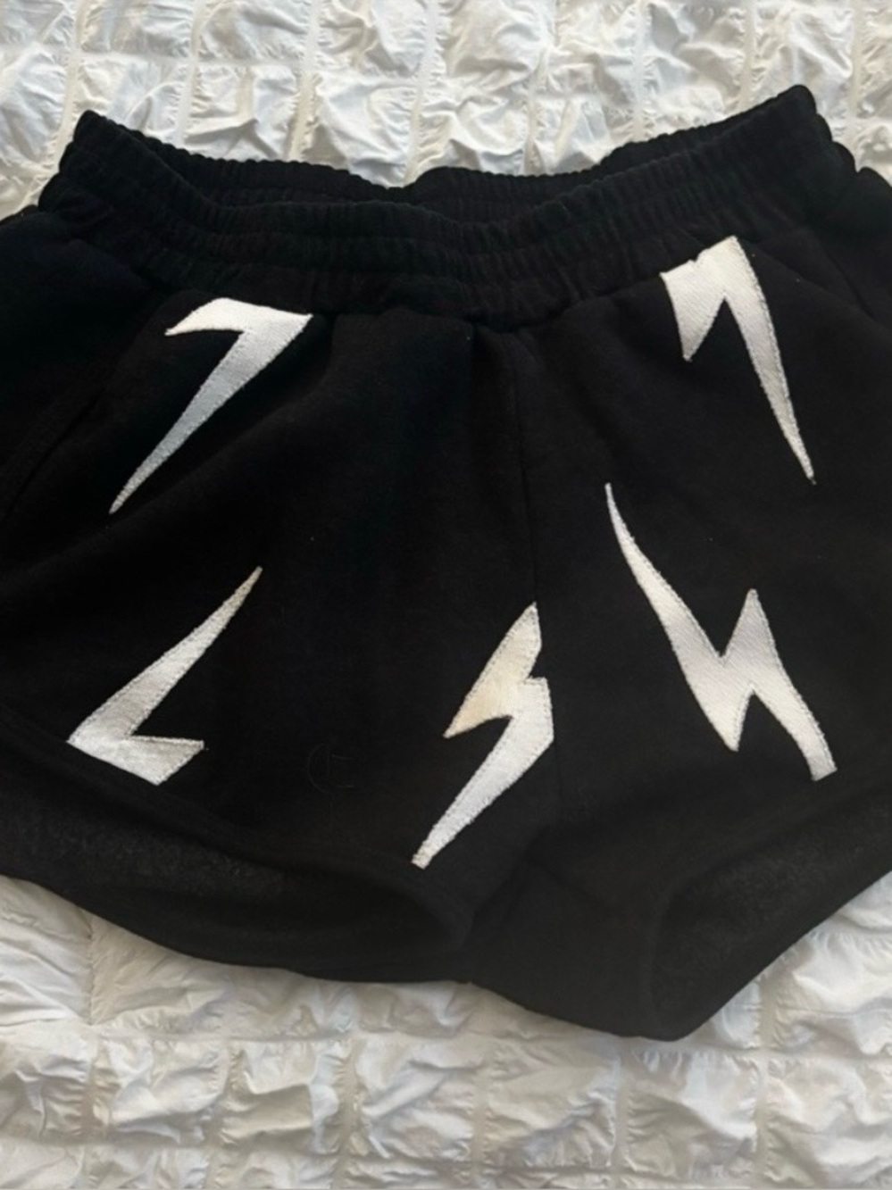 Aviator Nation Charcoal Gray Bolt Lightening Shorts Size Large-fits like medium